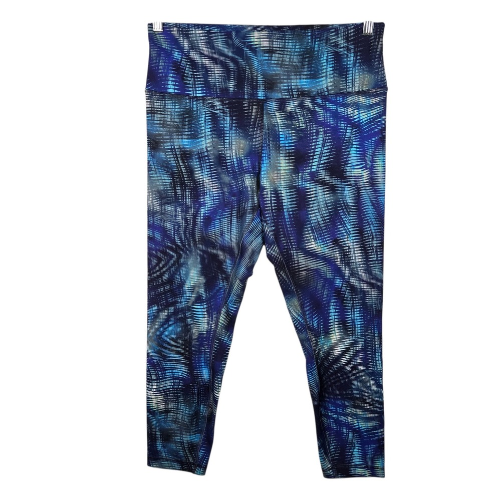 Lululemon Wunder Train‎ High-rise Cropped Leggings Women's Size 14 Blue